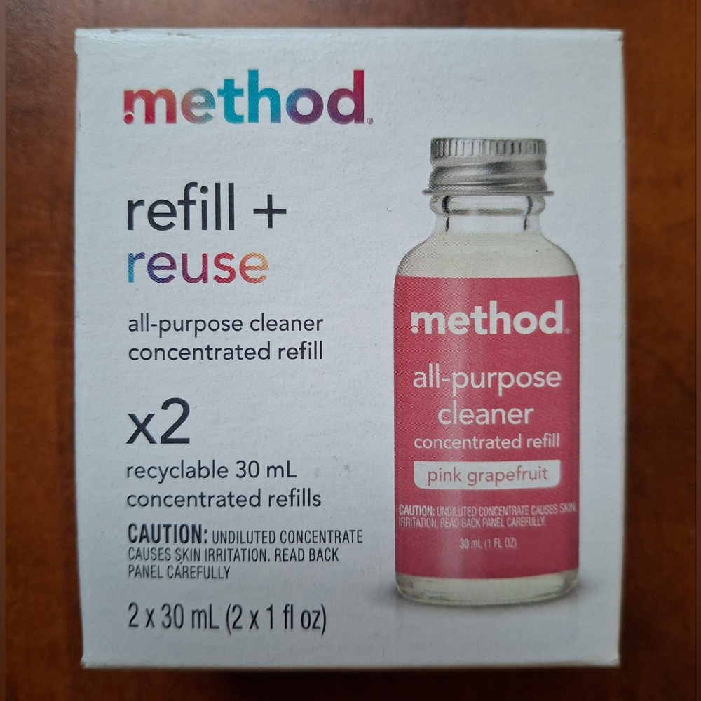 Method Pink Grapefruit Scent Concentrated All Purpose Cleaner Refill Liquid 1 oz